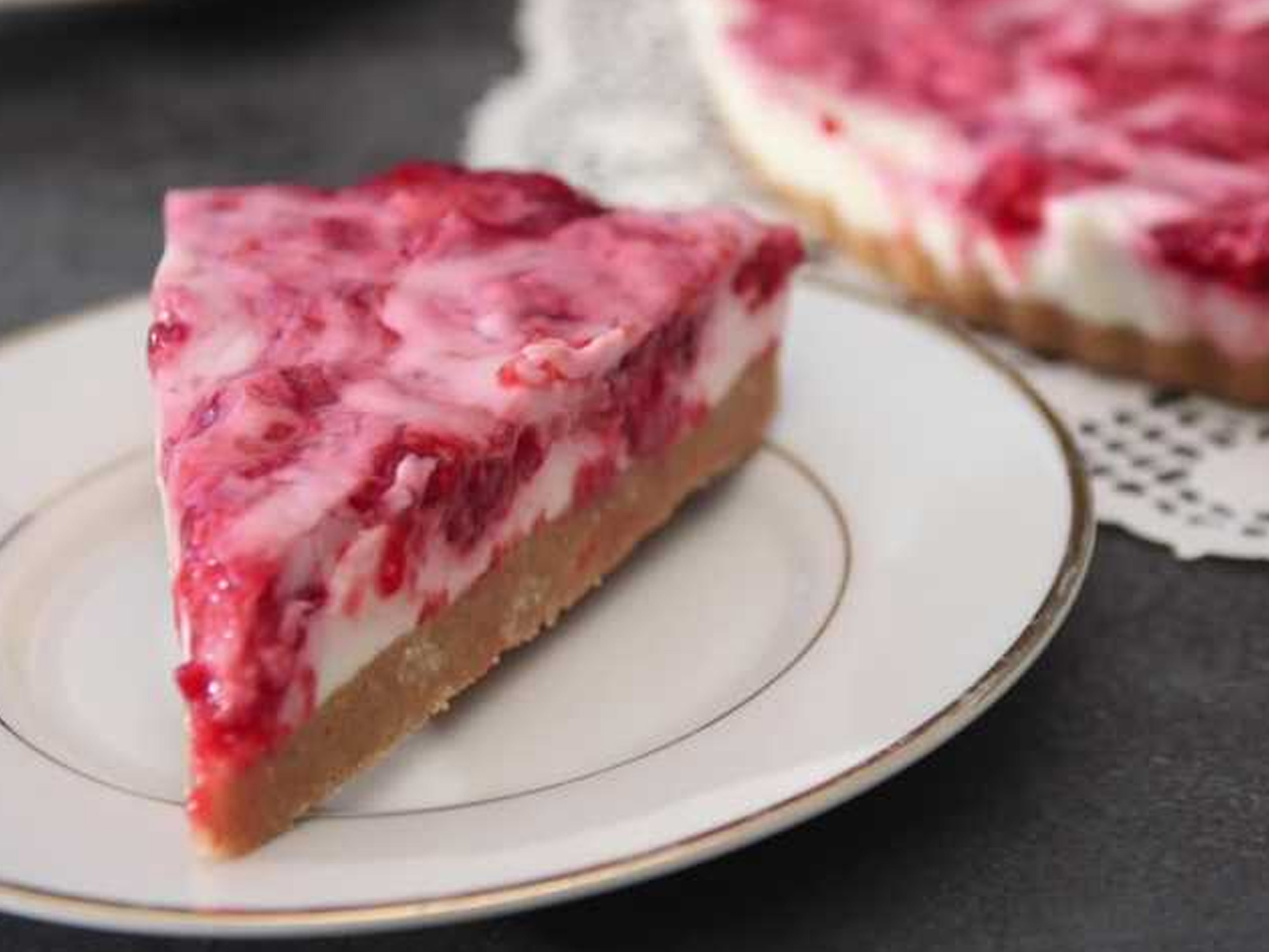 Tarte sans cuisson à la framboise